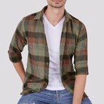 Adam Flannel Shirt // Green + Brown (XL)