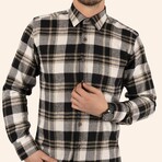 Warren Flannel Shirt // Brown + White (XL)