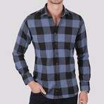 Myles Flannel Shirt // Blue + Black (M)
