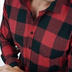 Lachlan Flannel Shirt // Red + Black (XL)