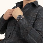 Josiah Flannel Shirt // Light Black + Green (M)