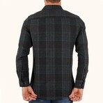 Josiah Flannel Shirt // Light Black + Green (M)