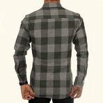 Brendan Flannel Shirt // Green + Gray (M)