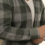 Brendan Flannel Shirt // Green + Gray (S)