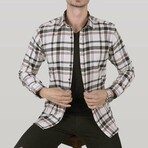 Ryan Flannel Shirt // White + Black (L)