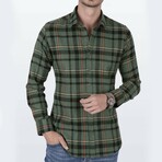 Fletcher Flannel Shirt // Green + Orange (XL)