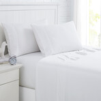 Bamboo Extra Deep Pocket Sheet Set // White (Full)