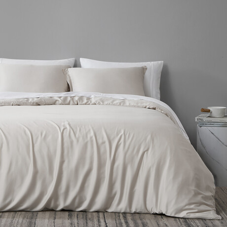 Bamboo Duvet Cover Set // Bone (King / Cal King)