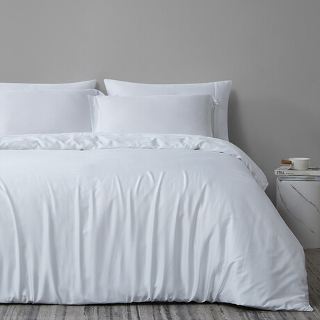 Bamboo Duvet Cover Set // Steel Blue (King / Cal King)