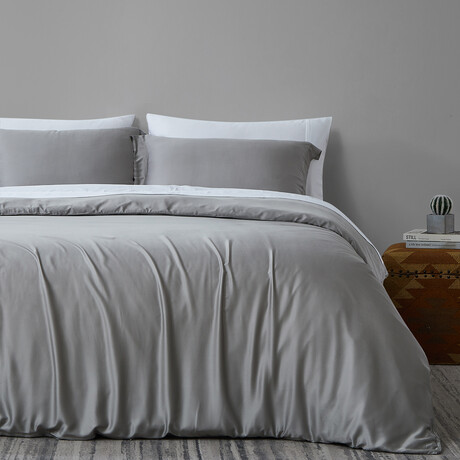 Bamboo Duvet Cover Set // Steel Grey (King / Cal King)