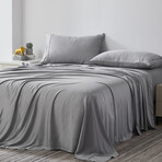 Bamboo Extra Deep Pocket Sheet Set // Steel Grey (Full)