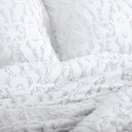 Marrakech Clipped Jacquard Comforter Set // White (King / Cal King)