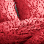 Marrakech Clipped Jacquard Comforter Set // Chilli Pepper (King / Cal King)