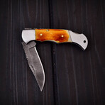 Damascus Pocket Folding Knife // 008