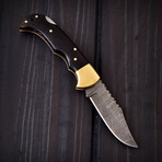 Damascus Pocket Folding Knife // 050