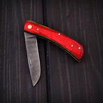 Damascus Pocket Folding Knife // 009