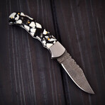 Damascus Pocket Folding Knife // 012