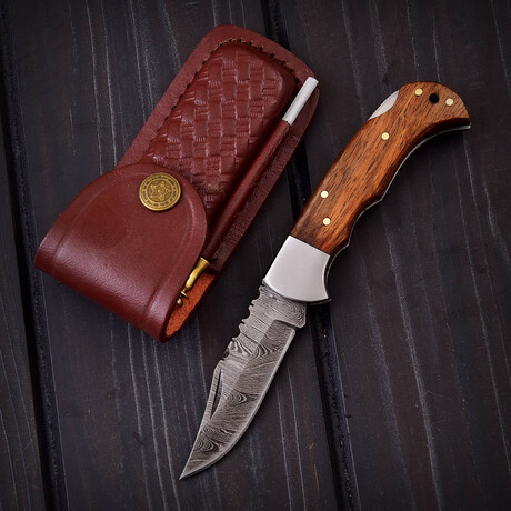 Damascus Pocket Folding Knife // 2055