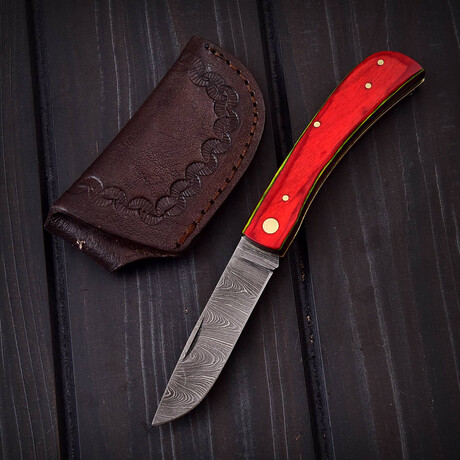 Damascus Pocket Folding Knife // 009