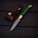 Damascus Laguiole Pocket Knife // 033