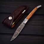 Damascus Laguiole Pocket Knife // 2067