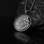 Witcher Wolf Medallion // Oxidized Silver