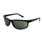 Unisex RB2027-W1847 Oval Sunglasses // Matte Black + Green