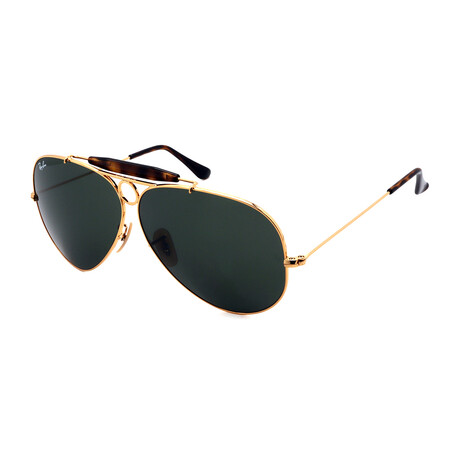 Men's Aviator RB3138-181 Sunglasses // Arista + Green