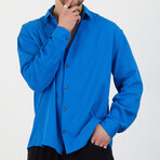 Chase Oversize Shirt // Blue (S)