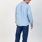 Frances Oversize Shirt // Blue (M)