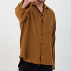 Sebastian Oversize Shirt // Tobacco (M)