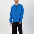 Clarence Oversize Shirt // Blue (M)