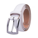 Genuine Leather Dress Belt // White (30)