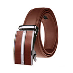Braveman Leather Automatic Buckle Ratchet Dress Belt // Cognac (32-34)