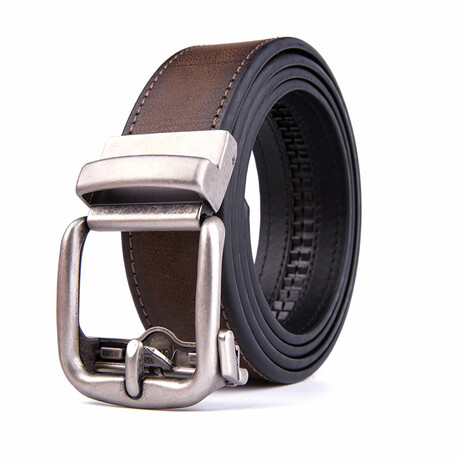 Genuine Leather Rachet Casual Belt // Brown (32-34)