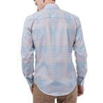 Jason Button-Down Shirt // Blue + Brown (2XL)