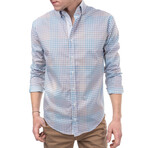 Jason Button-Down Shirt // Blue + Brown (2XL)