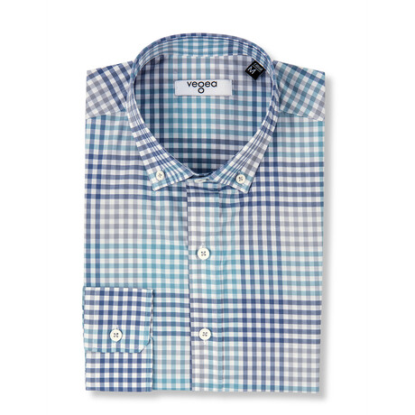 Tyson Button-Down Shirt // Blue + Gray (XS)