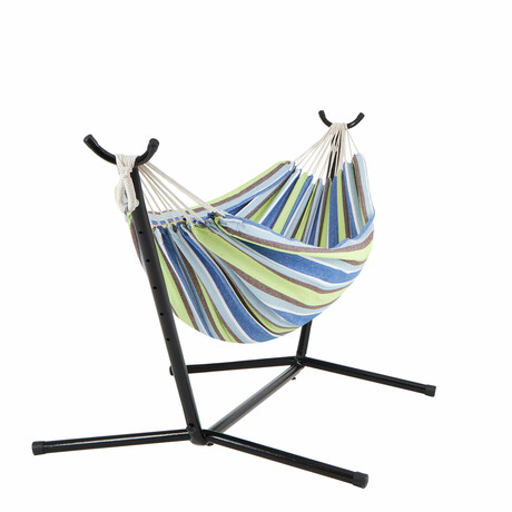 Double Hammock + Stand Combo // Garden Stripe