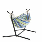 Double Hammock + Stand Combo // Garden Stripe