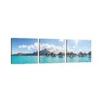 Panoramic of Bungalows in Bora Bora