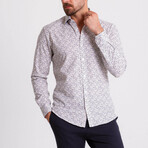 Kian Shirt // White + Dark Blue (M)