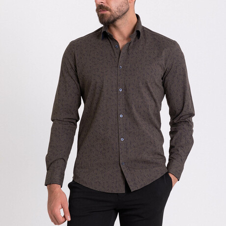 Paul Shirt // Khaki + Dark Blue (S)