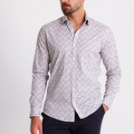 Kian Shirt // White + Dark Blue (M)