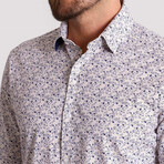 Kian Shirt // White + Dark Blue (M)