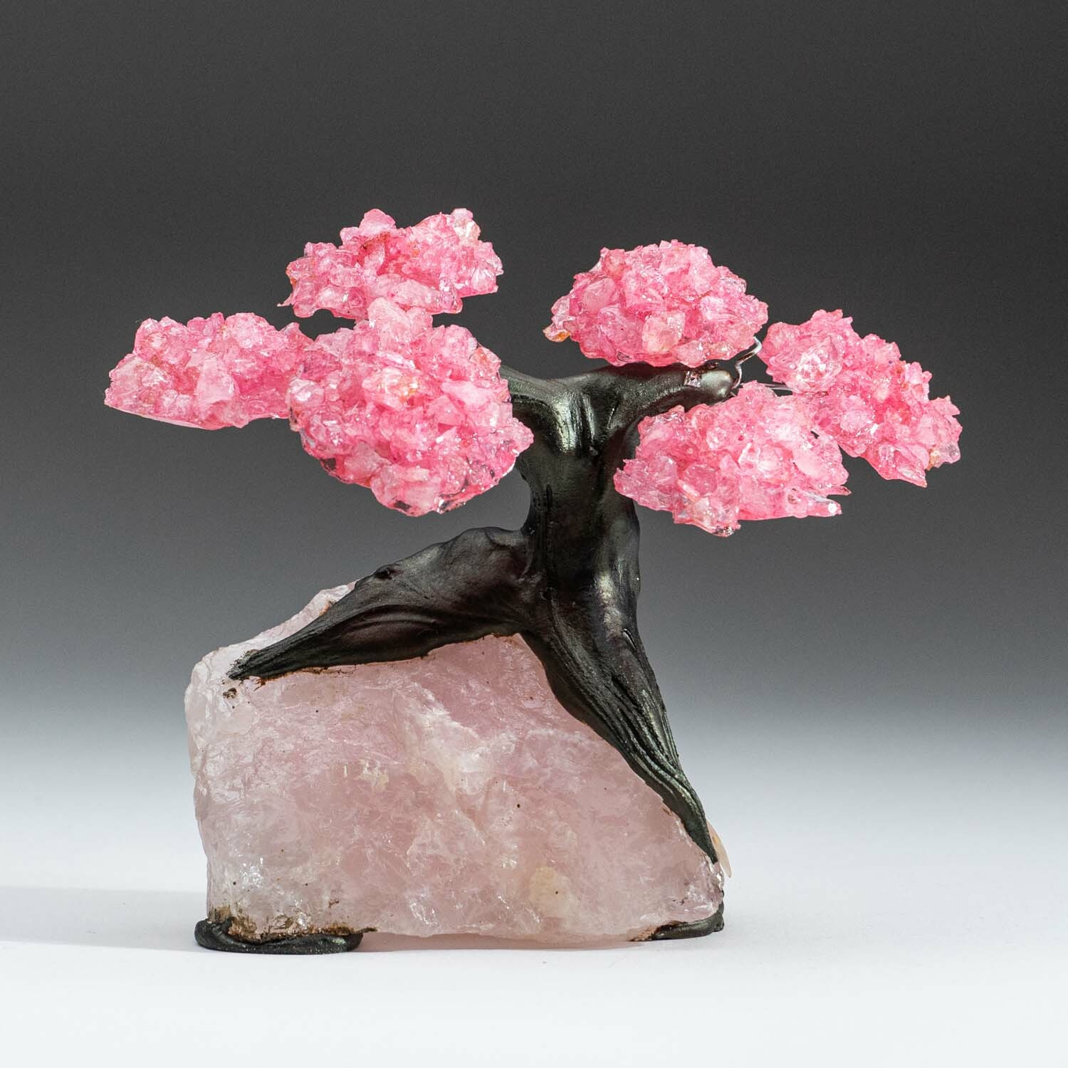 Small Genuine Rose Quartz Clustered Gemstone Tree on Rose Quartz Matrix ...