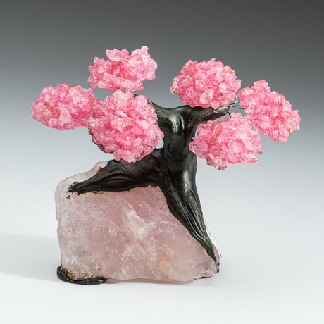 Small Genuine Rose Quartz Clustered Gemstone Tree on Rose Quartz Matrix // The Eternal Love Tree