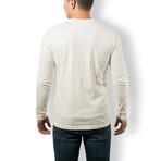 The Fast Eddie Slub Cotton Henley // White (M)