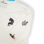 Split Personalities Šalta Long Sleeve T-Shirt // Cream (M)