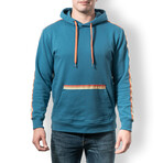 I Told You 3 Lines Helsinki Hoodie // Blue Green (XL)